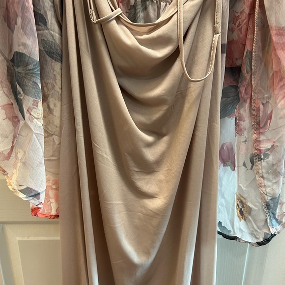 H&M Floral Pleated Dress in Pink and Brown - Picture 6 of 6